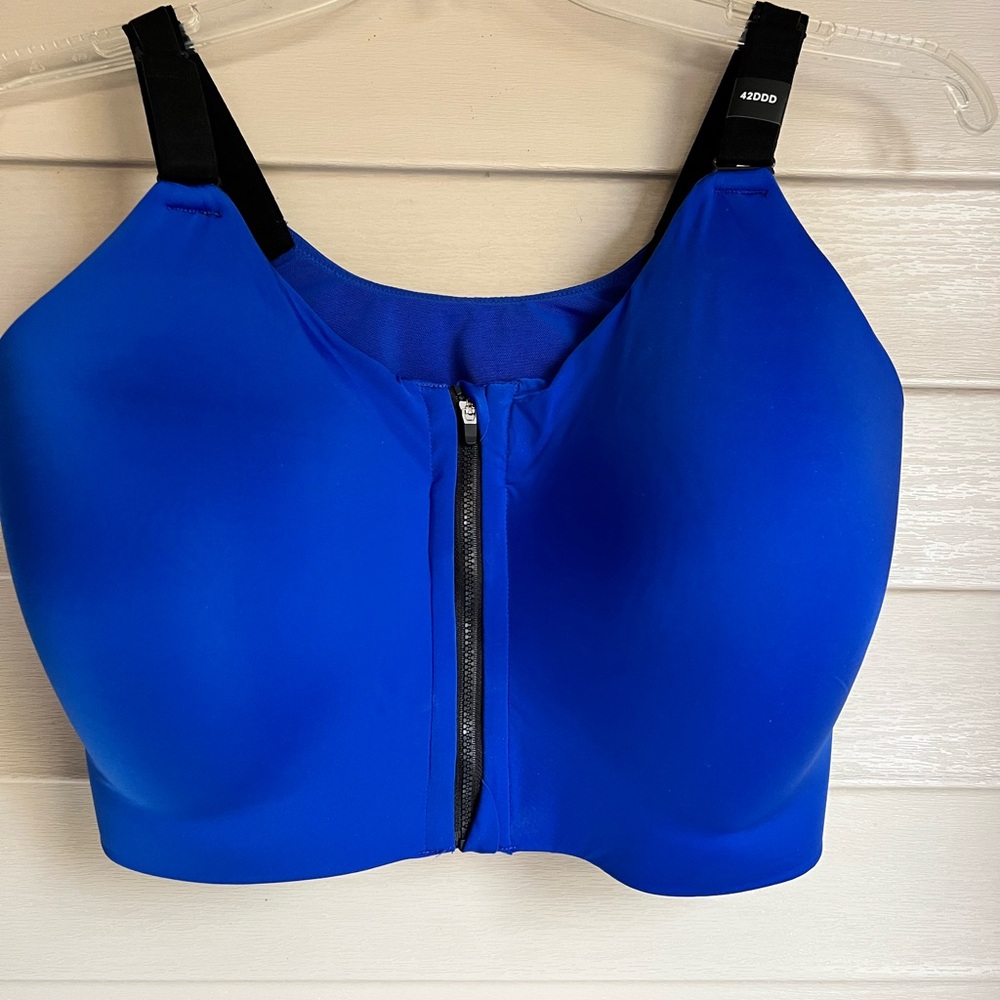 Torrid Active Royal Blue Front-Zip Sport Bra 42DDD